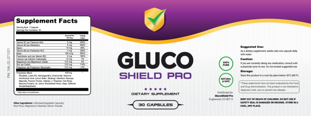 real bottle of gluco shield pro