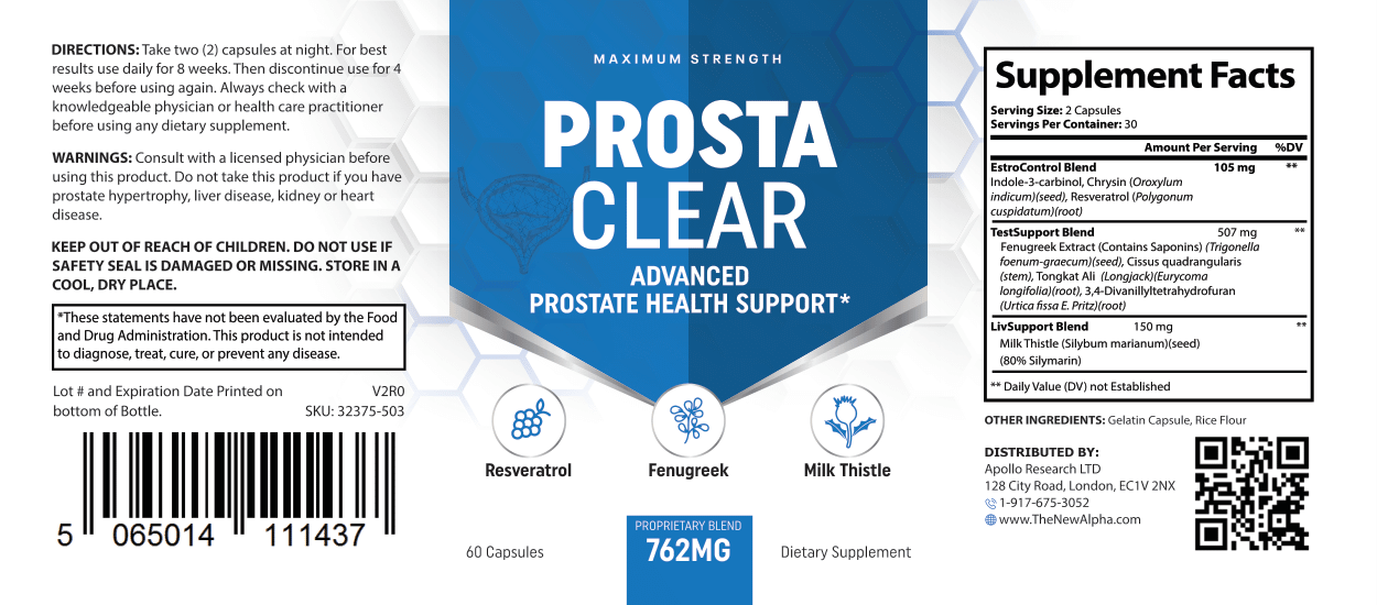 prostaclear ingredients
